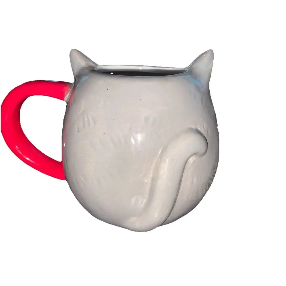 2023 Target Wondershop Cat with Polka Dot Bow Tie Coffee Tea Earthenware Mug
